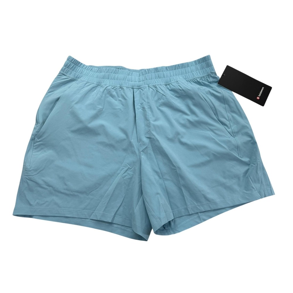 Lululemon Pace Breaker Shorts Mens Large Blue Running 5 Inseam Drawstring NWT